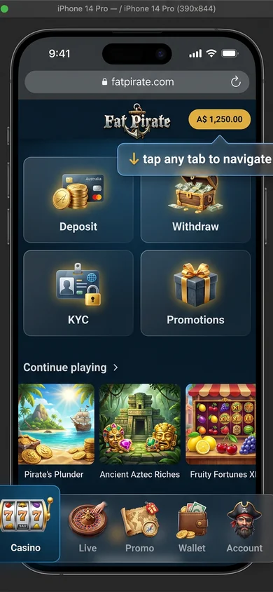 Using the Fat Pirate app — login & navigation – Fat Pirate